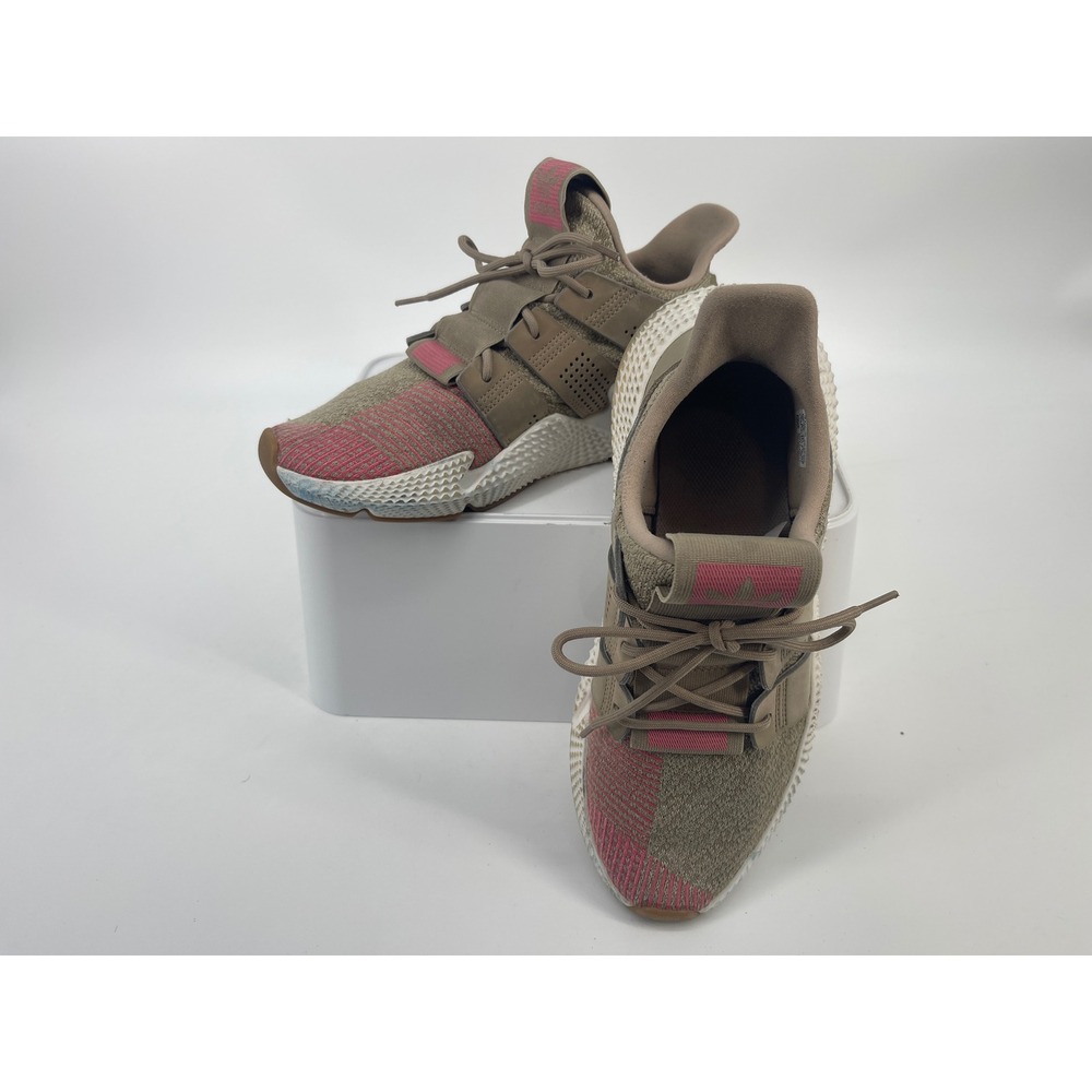 Adidas Prophere Trace Khaki Pink Running Shoes Mens Size 9 CQ2128 Tan Low Top